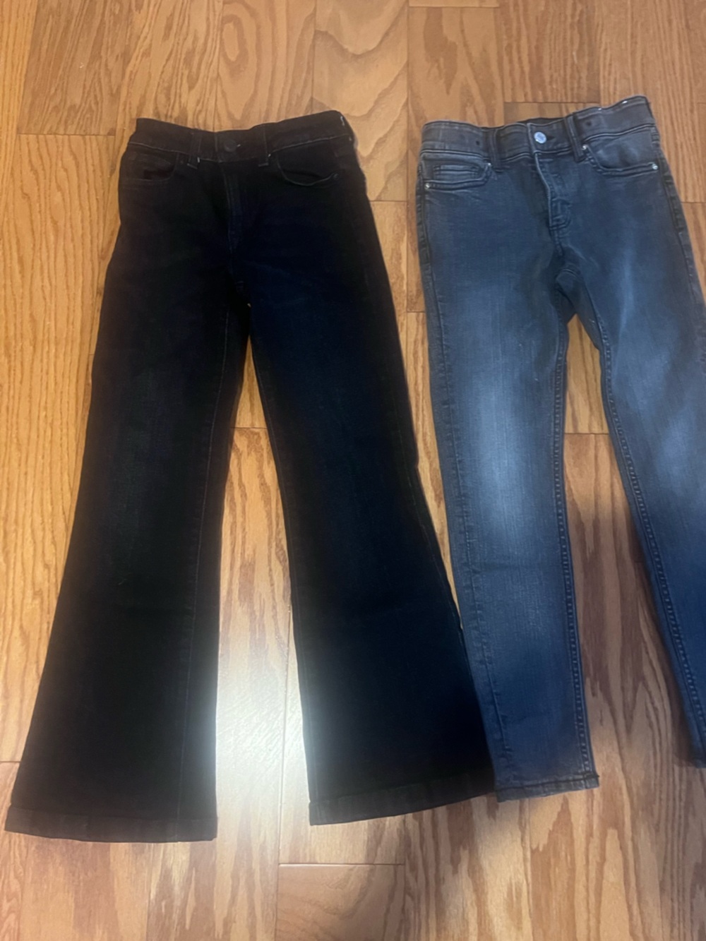 Girls 2 pair of denim jeans Black and black wash